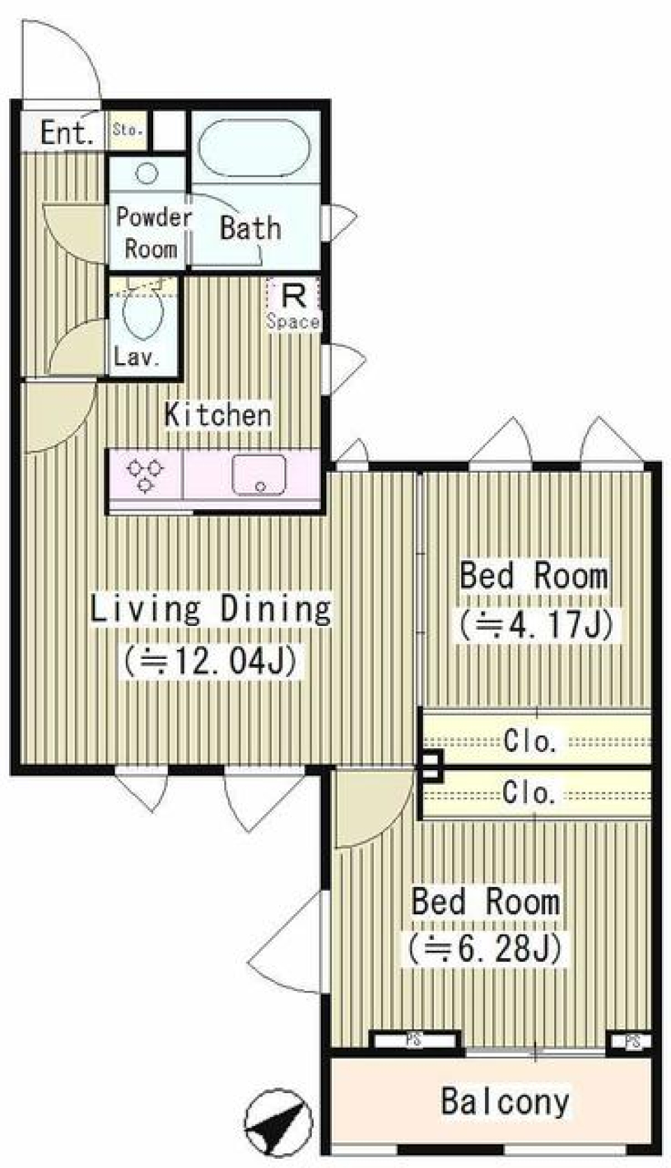 西馬込テラスコート　403号室の間取り図