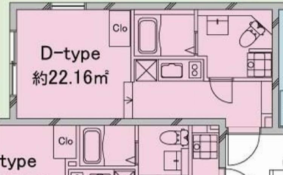 EXAM桜新町　104号室の間取り図