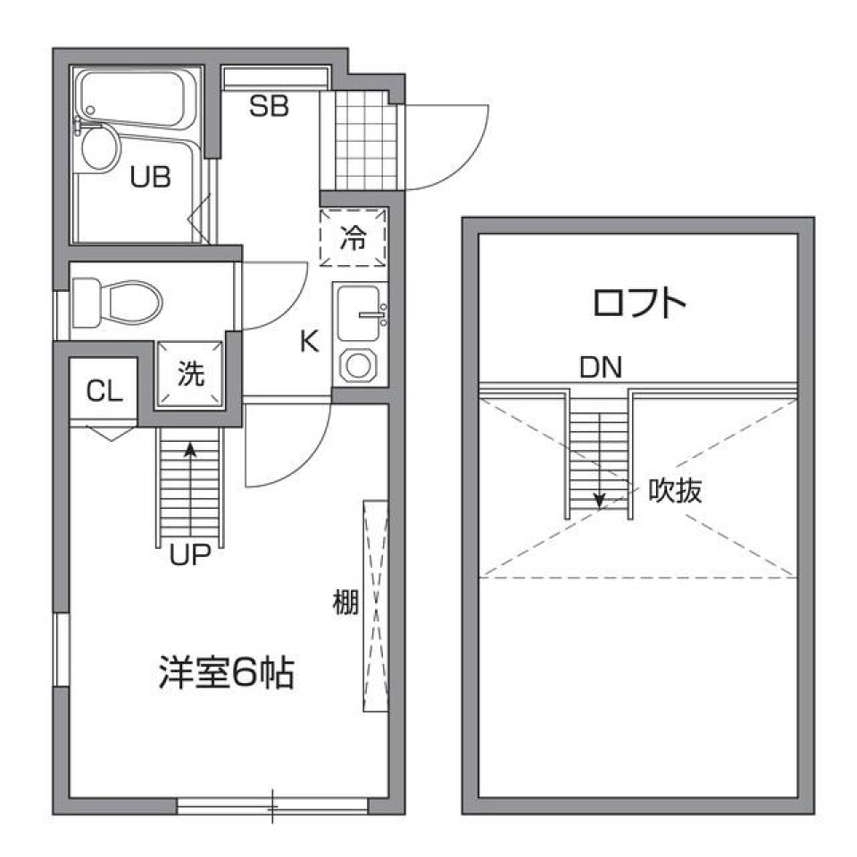 スリーワン　201号室の間取り図