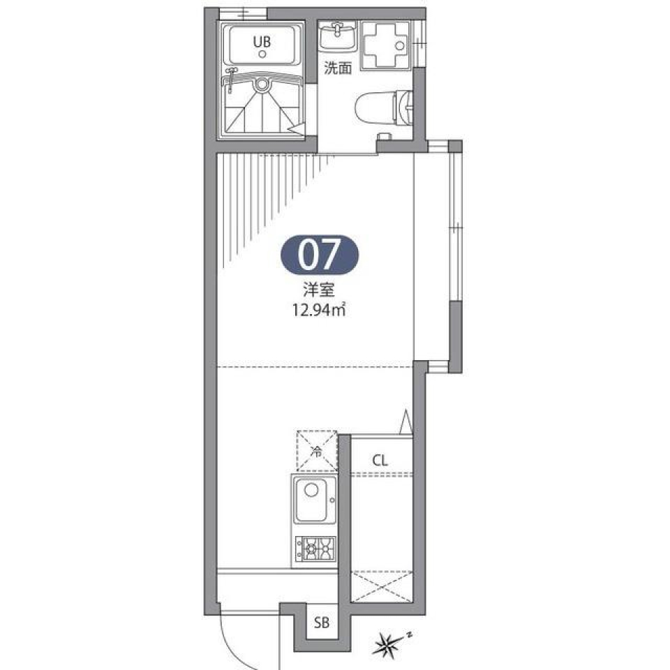グランエッグス中野方南町 07号室の間取り図