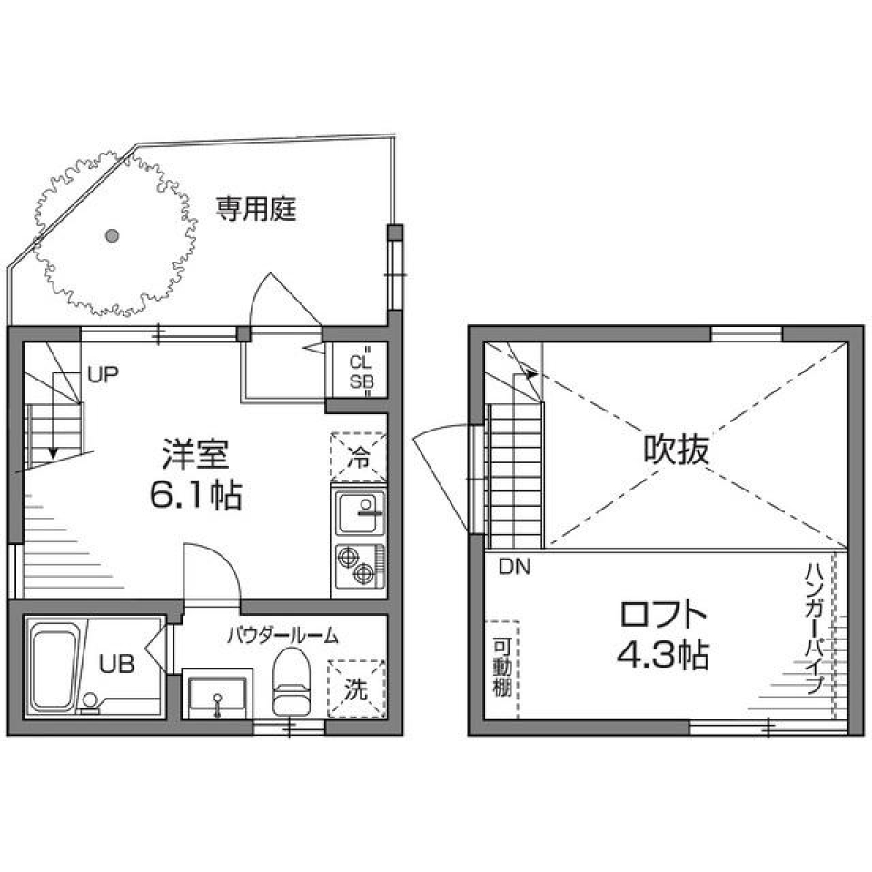 さくらはうす　101号室の間取り図