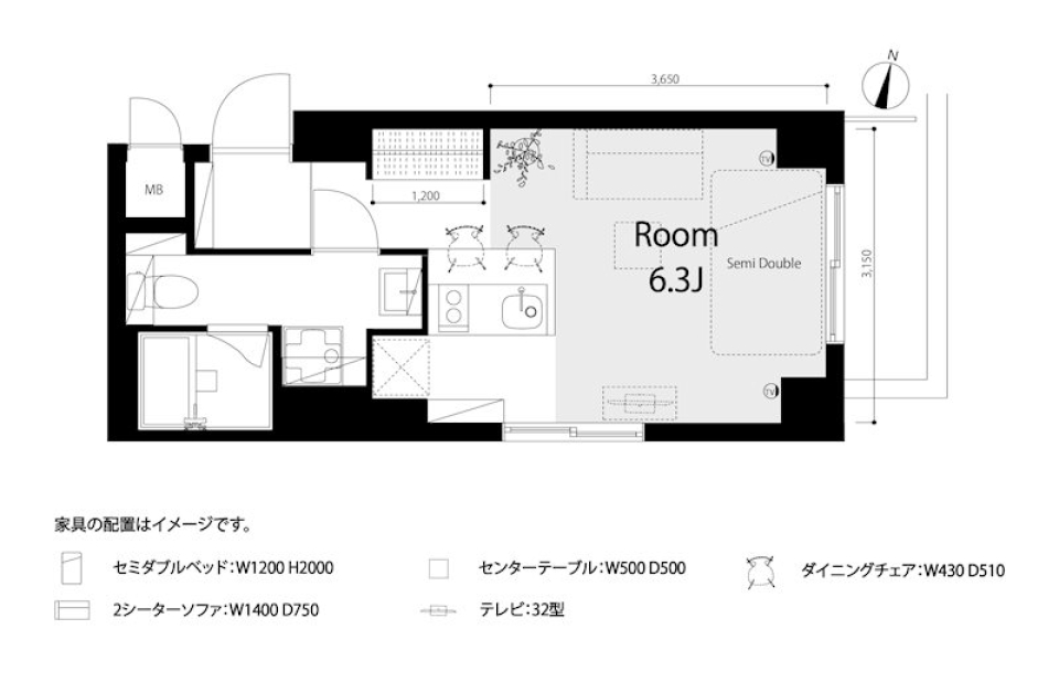 シックで、ファッショナブルの間取り図