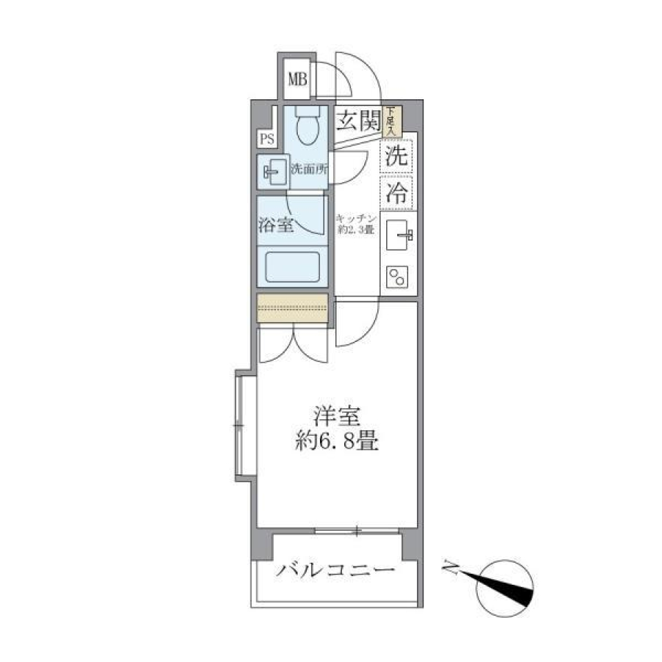 レジデンス西馬込　201号室［ペット可］の間取り図