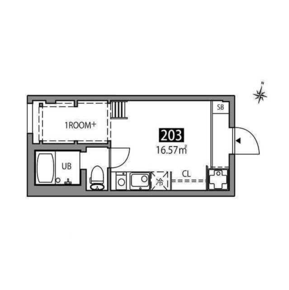 マツバラハウス　203号室の間取り図