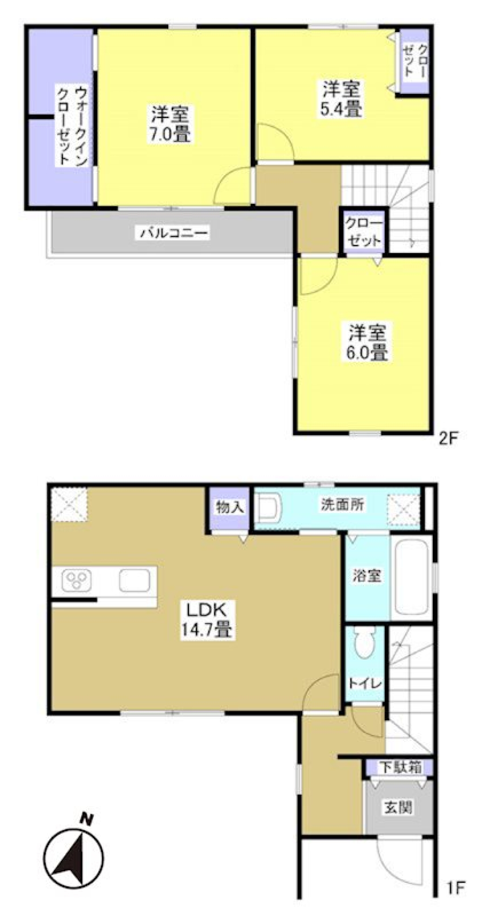 海風を感じる町［ペット可］の間取り図