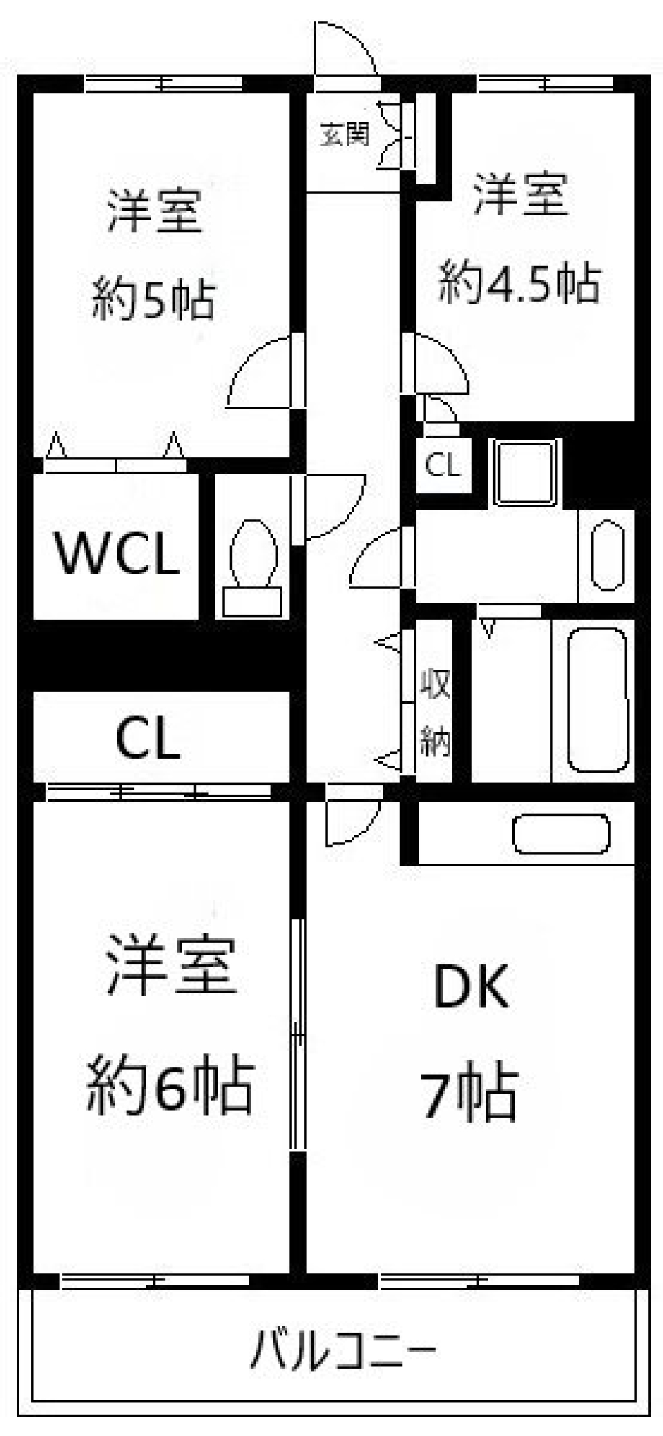 レピドール福田Ⅰ 208号室の間取り図