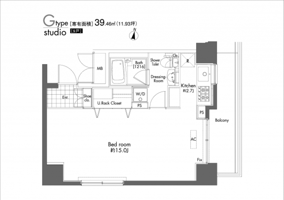 プライムアーバン初台　301号室の間取り図