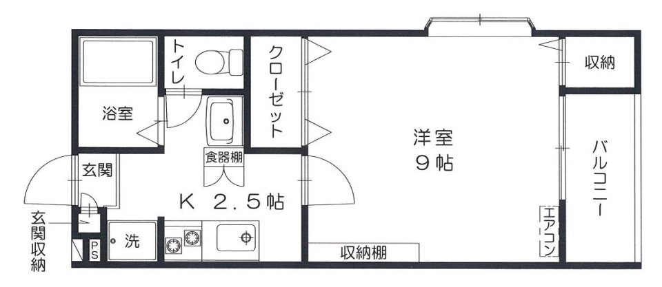 サウザンクロス髙田　205号室の間取り図