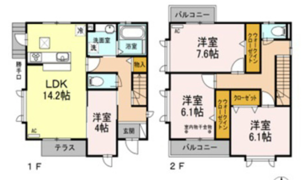 4LDの間取り図。