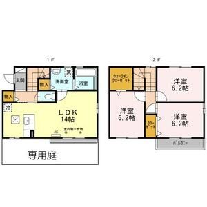 3LDKの間取り図。