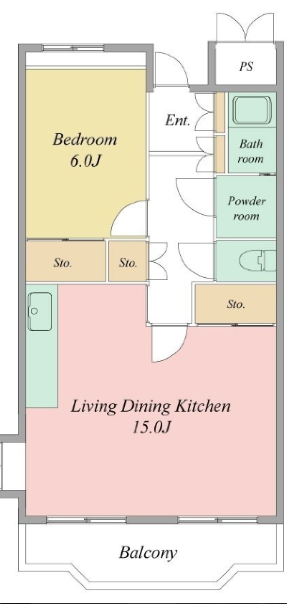 壁紙カメレオンの間取り図
