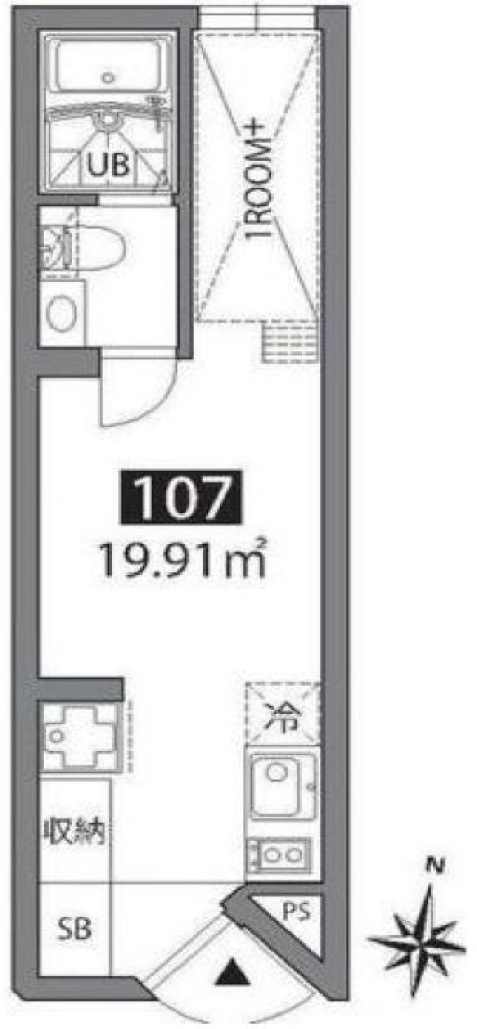 グランアセット赤堤　107号室の間取り図