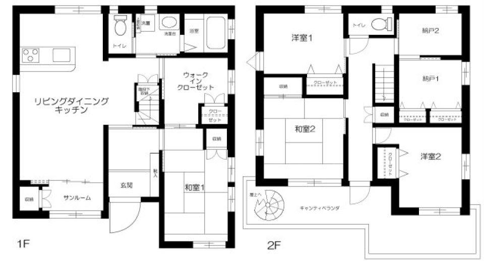 西綾瀬３丁目戸建ての間取り図