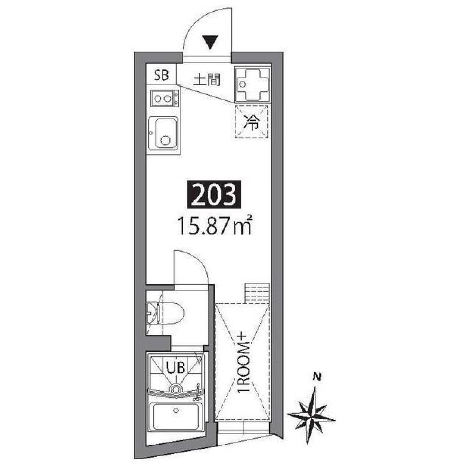 グランアセット赤堤　203号室の間取り図