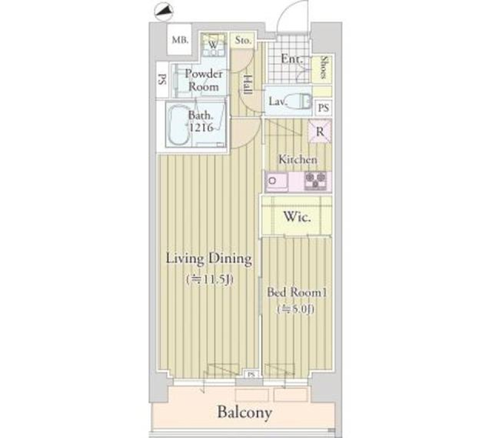 カハレア調布　305号室の間取り図