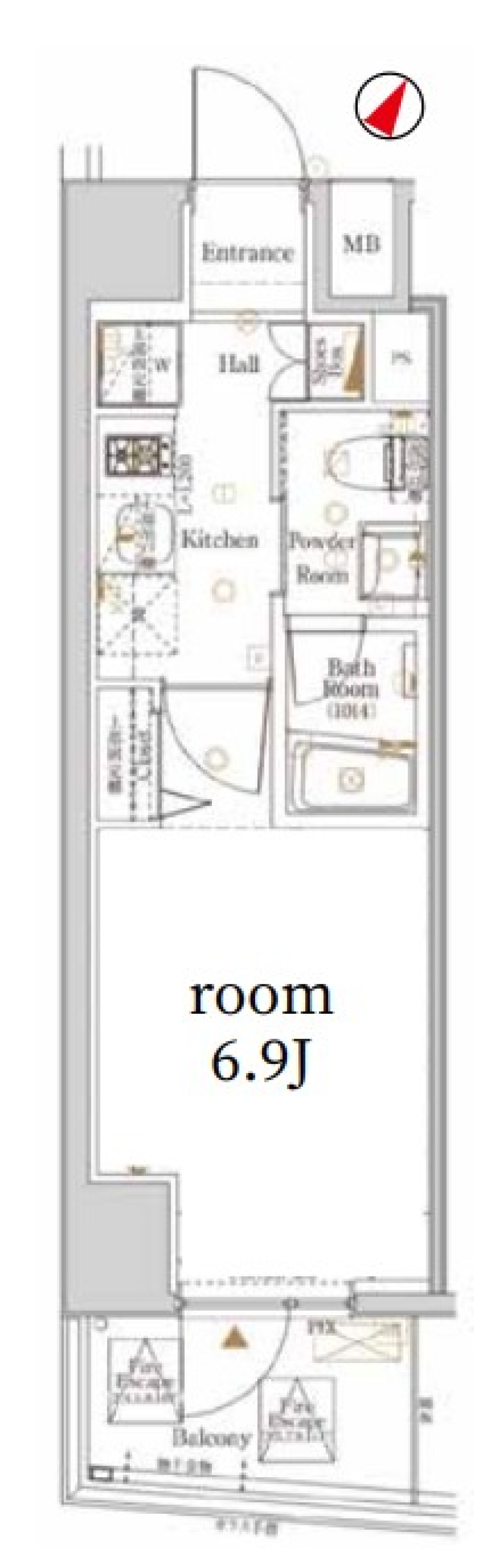 Log初台／ログ初台　901号室［ペット可］の間取り図