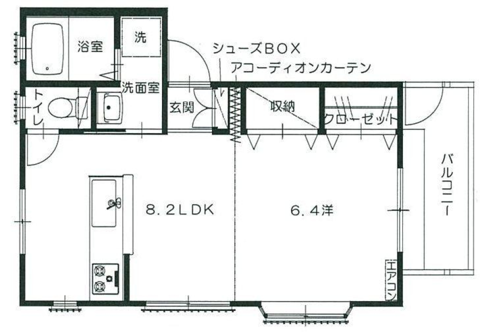 クレスト中仙道　101号室［ペット可］の間取り図