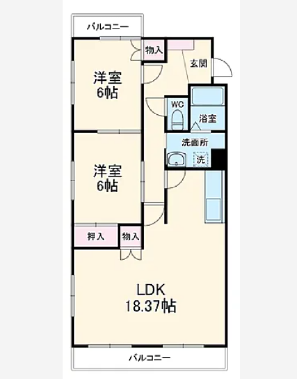 角部屋ノスタルジックの間取り図