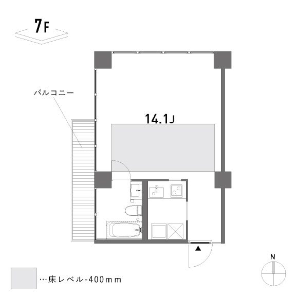 天空のデザイナーズの間取り図