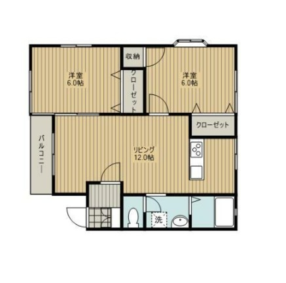 窓辺で黄昏タイムの間取り図