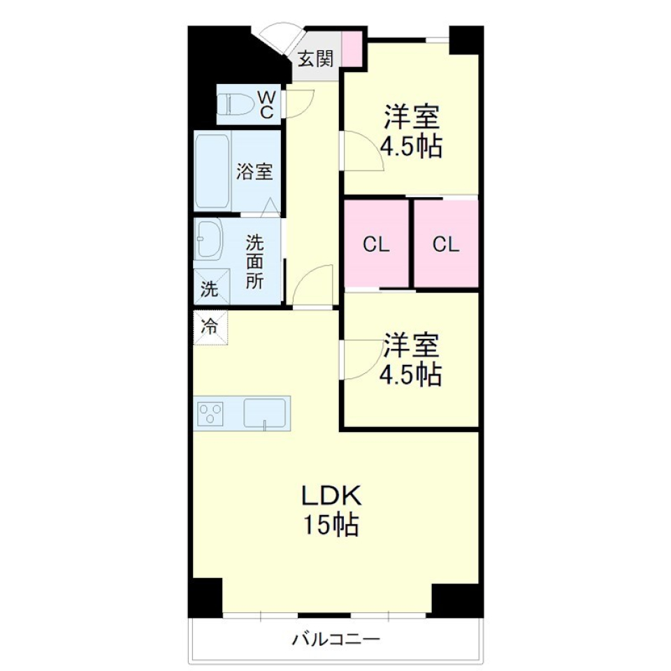 美術館のお部屋の間取り図