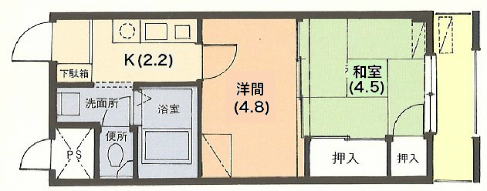 和と洋の融合の間取り図