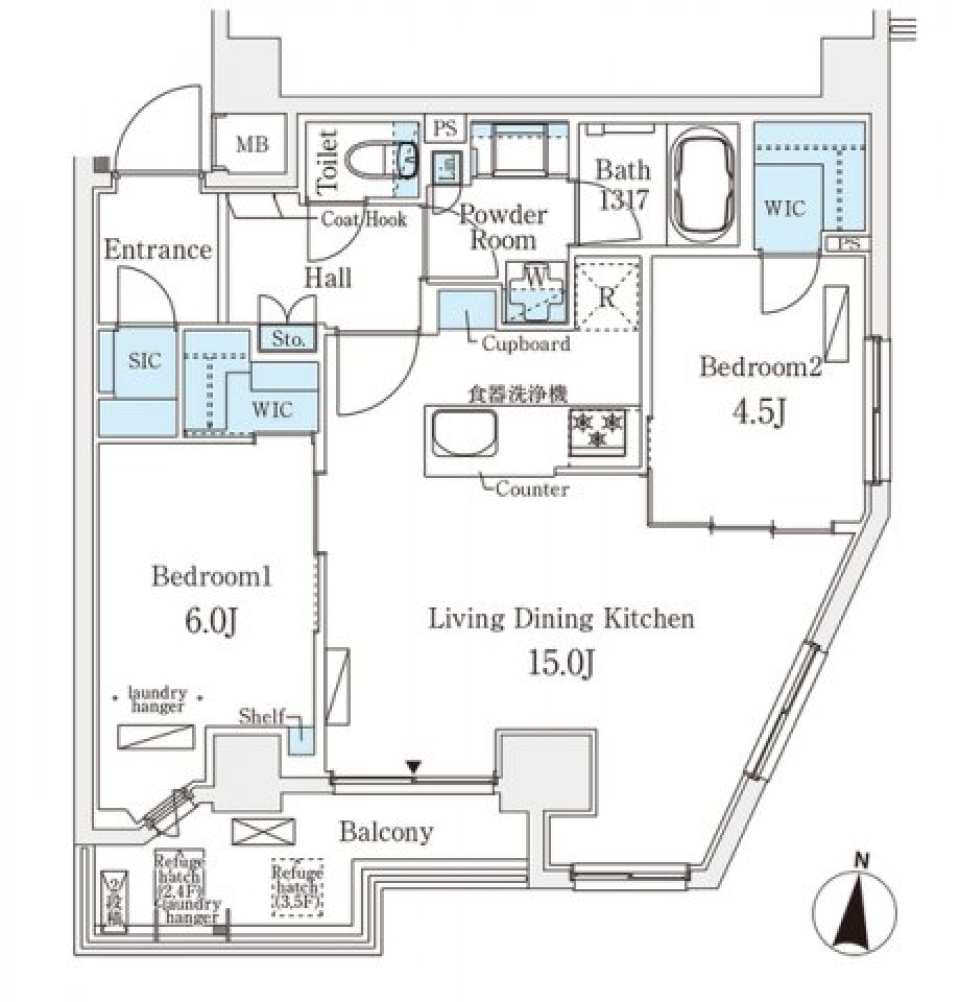 メゾン・クロイゾン　311号室の間取り図