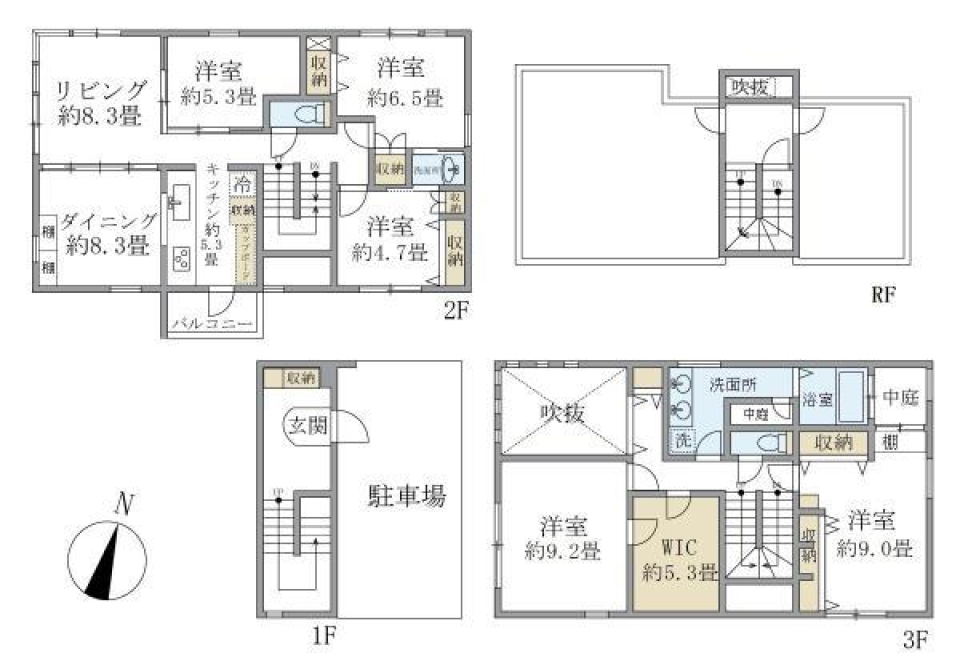 サワタカビル　9999号室の間取り図