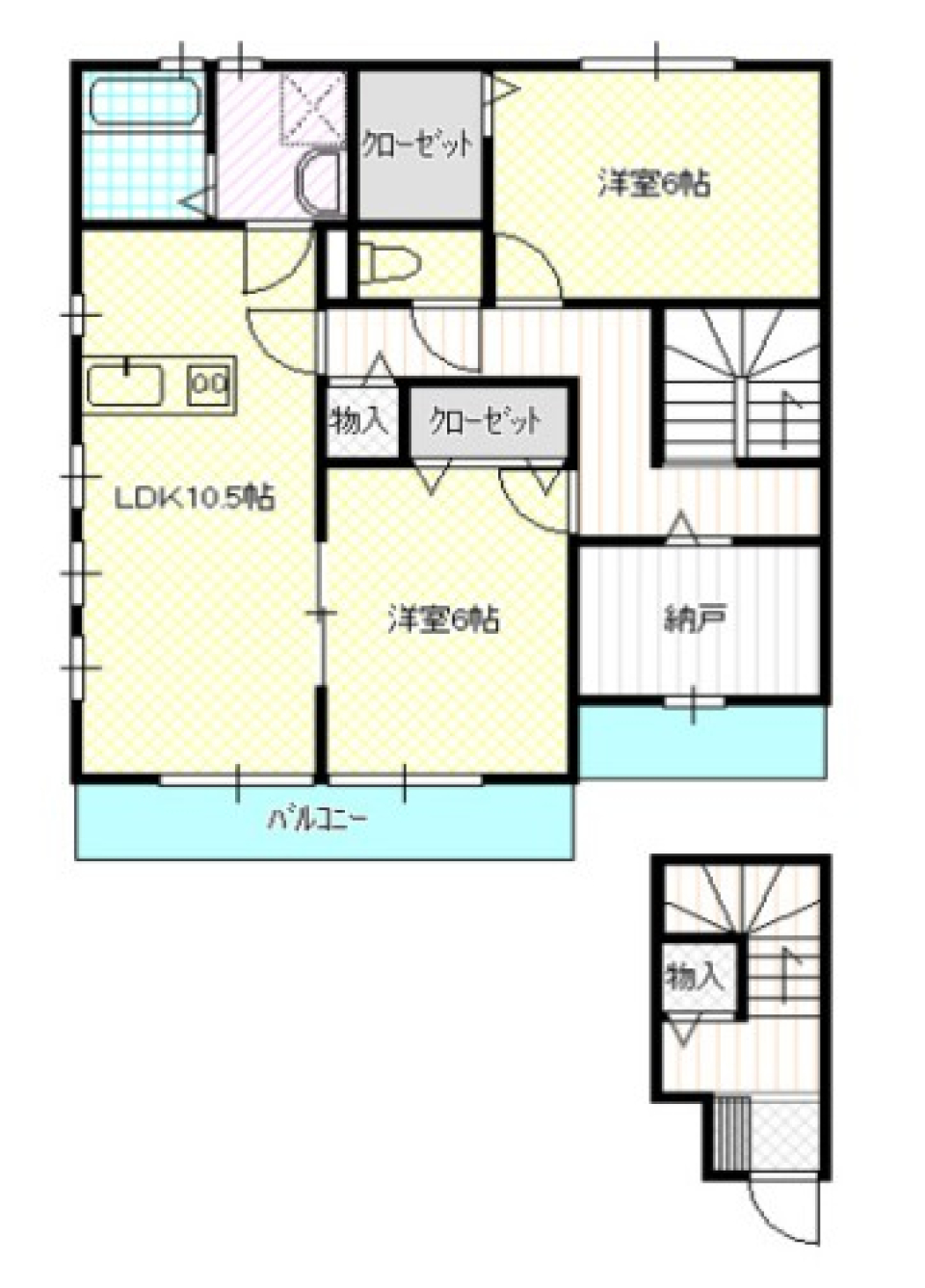 あちこち収納三昧の間取り図