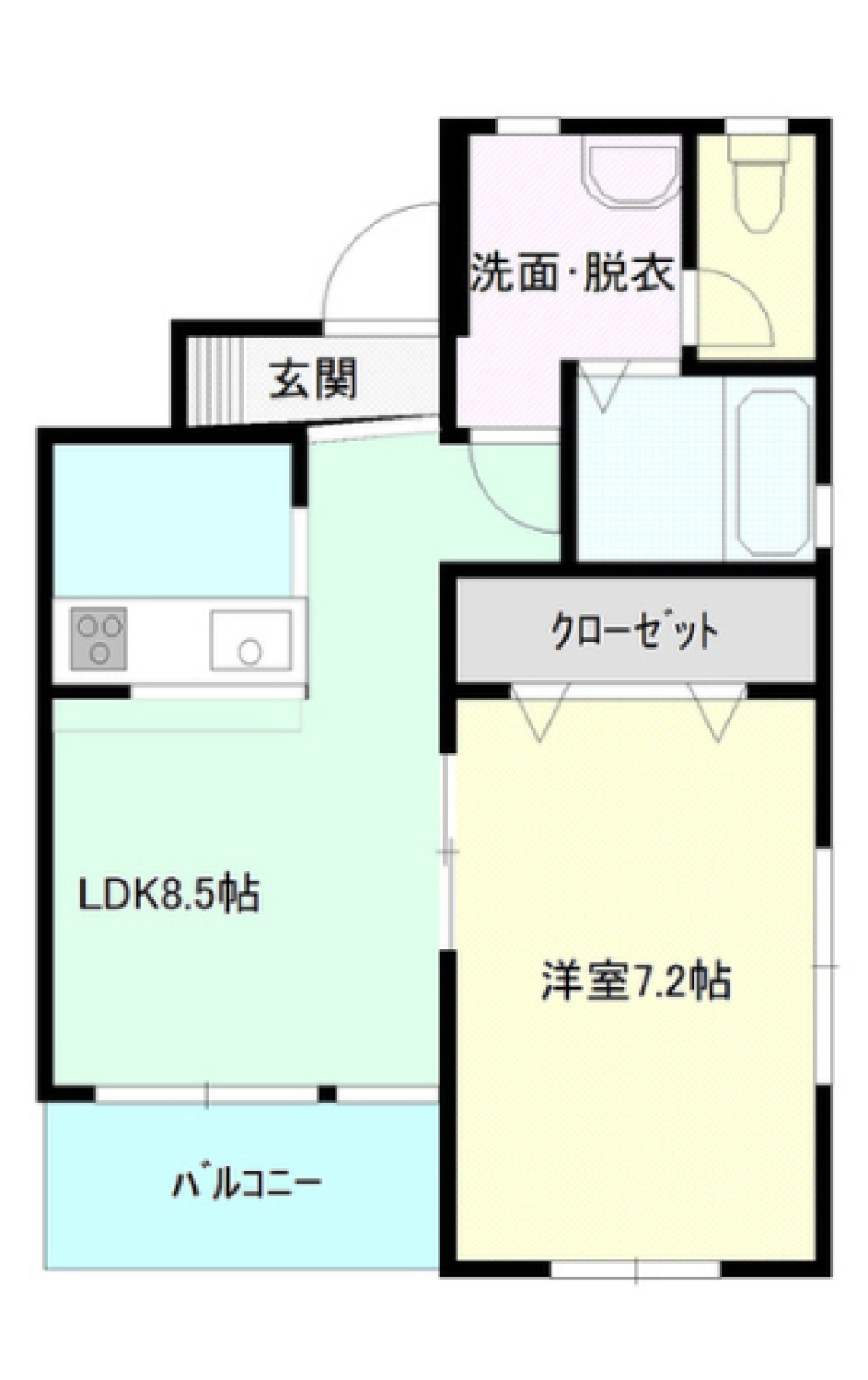 1人暮らしにも同棲生活にもの間取り図