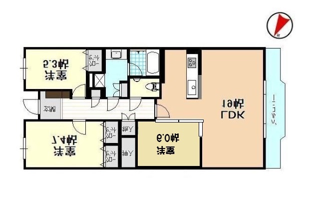 リノベで全洋室になった3LDKです