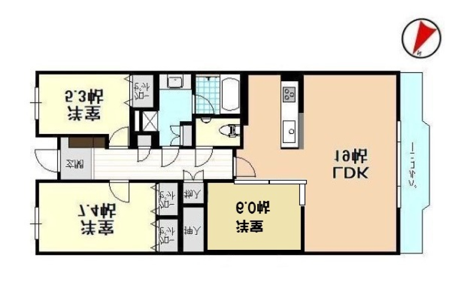 THE 開放感の間取り図