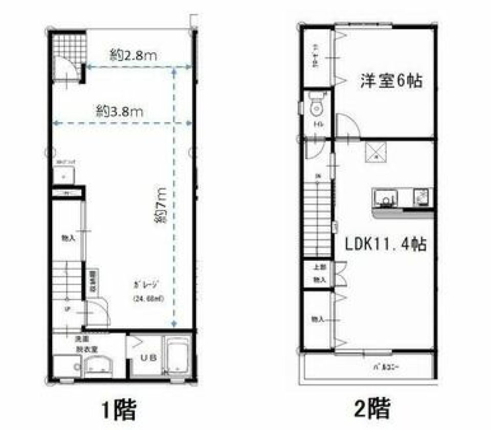 自分だけの趣味空間［ガレージ］の間取り図