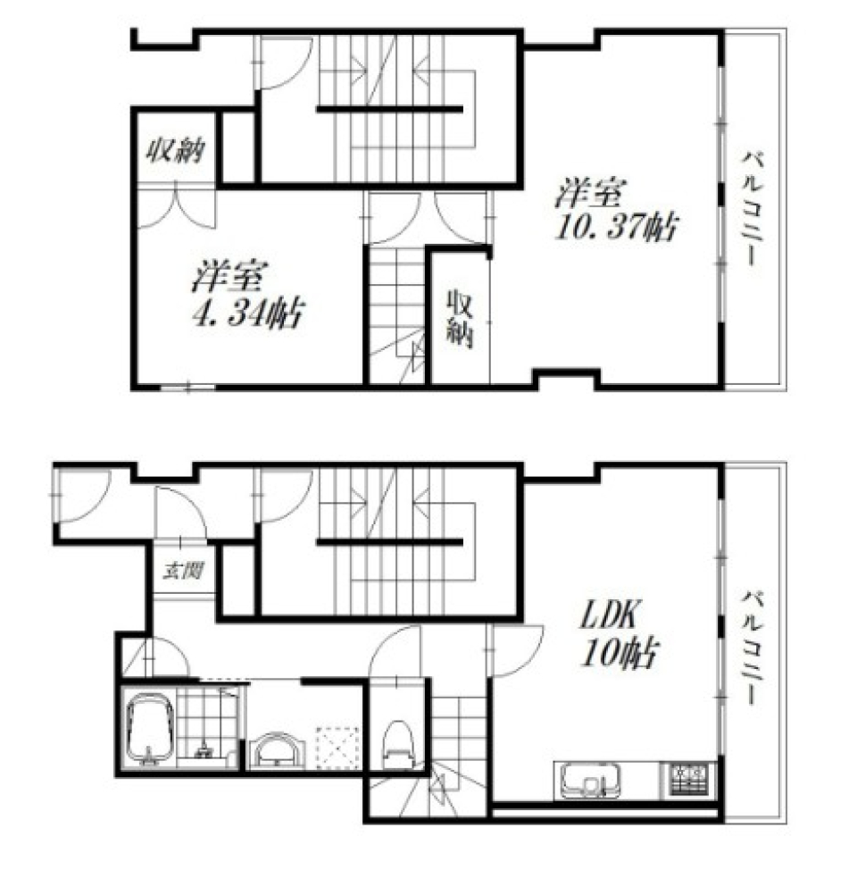 ビルの上に住まうの間取り図