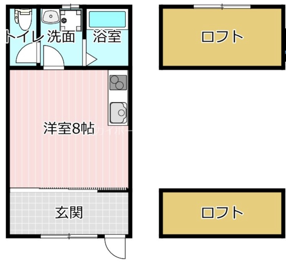 ミニマムにデザイナーズ暮らしの間取り図