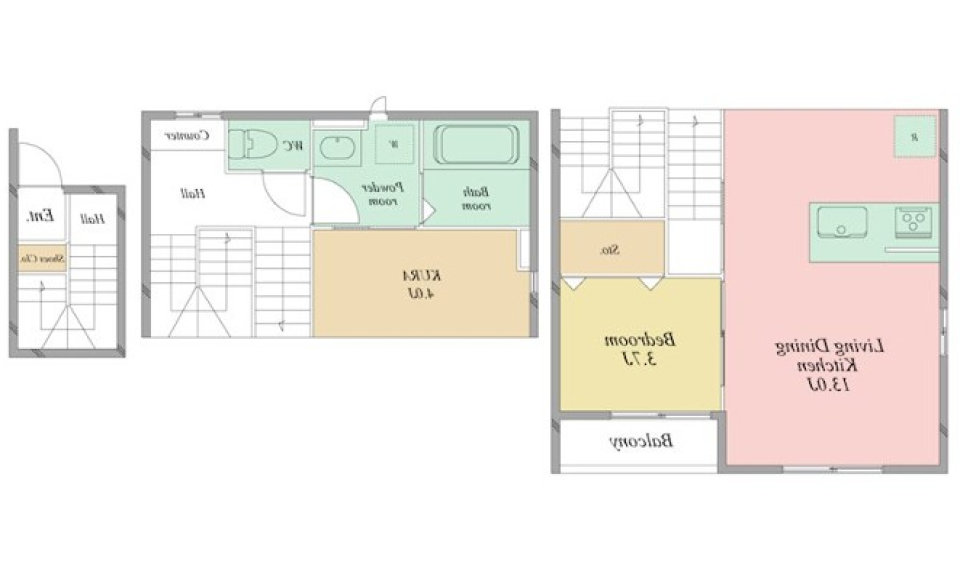 孤高のリビング［新築］の間取り図