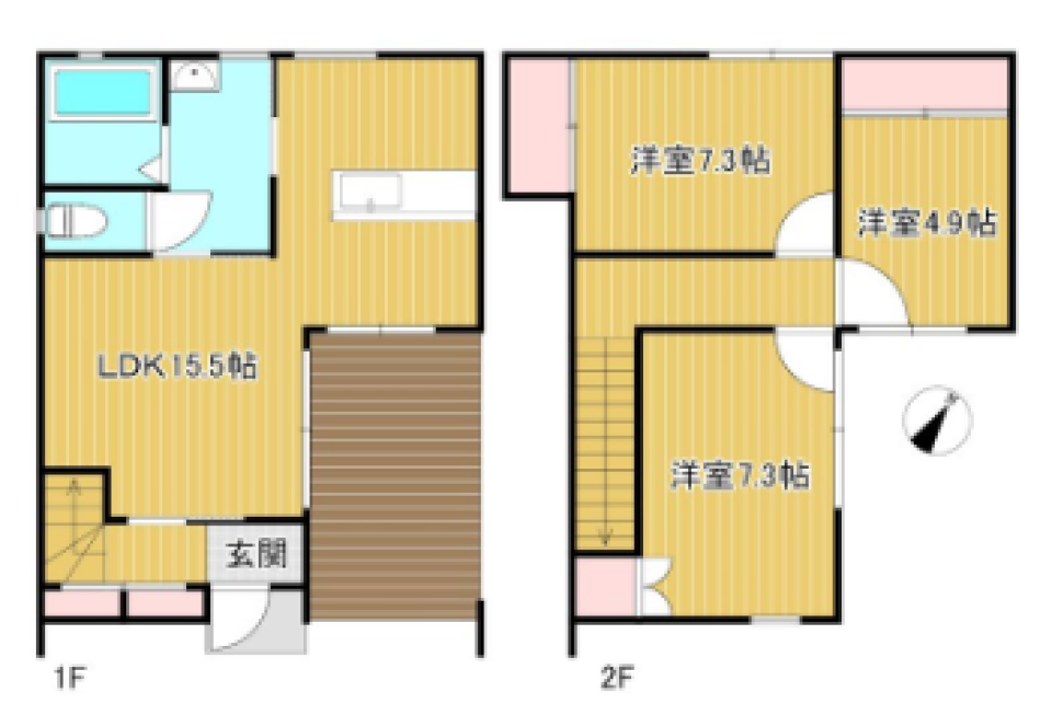 白6・黒3・木1の黄金比の間取り図