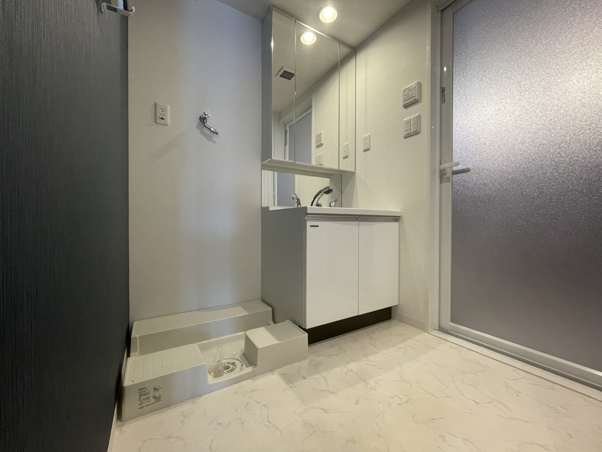 洗面脱衣所も広いです