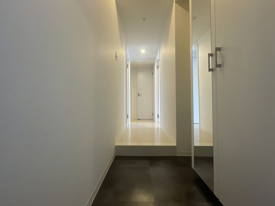 玄関の全身鏡、ありがたい。