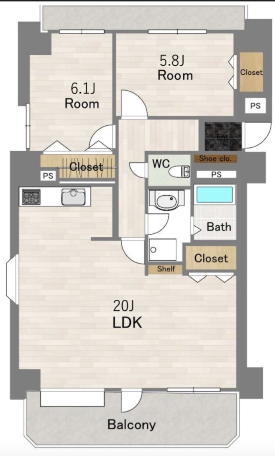 【売買物件】青空を仰いでの間取り図