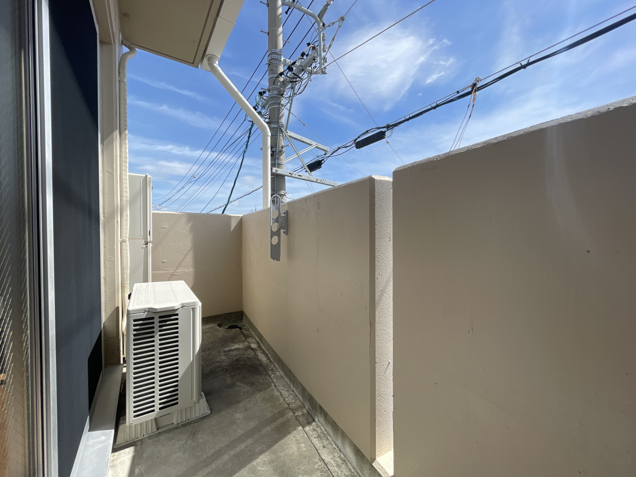 外から見られにくいバルコニーで安心。