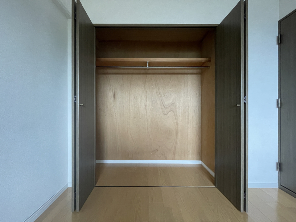クローゼットも充分なサイズ