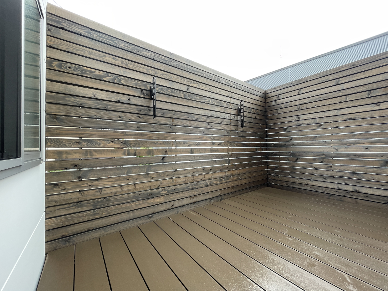 洗濯物を干したり、子供用のミニプールを出したり、ワクワクします