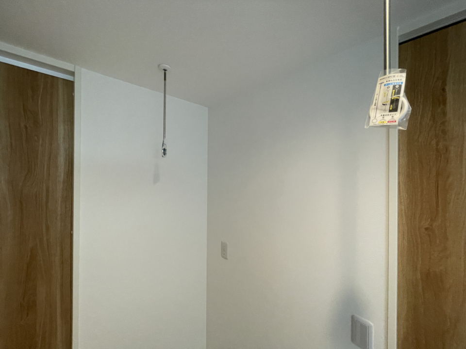 ここにホスクリーンがついているので、洗濯機から出した衣類を楽々その場で干せちゃう