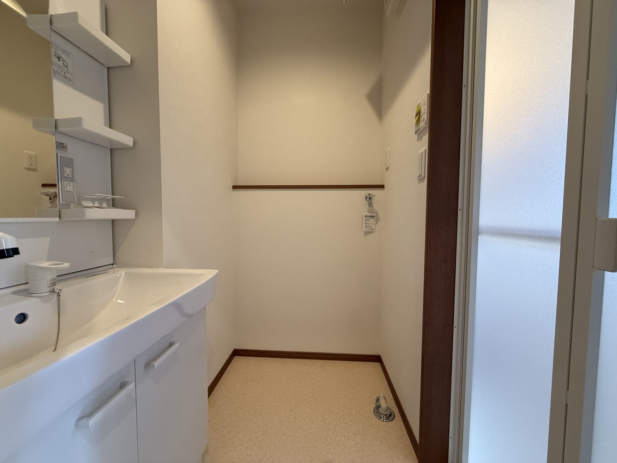 洗面スペースは1階に