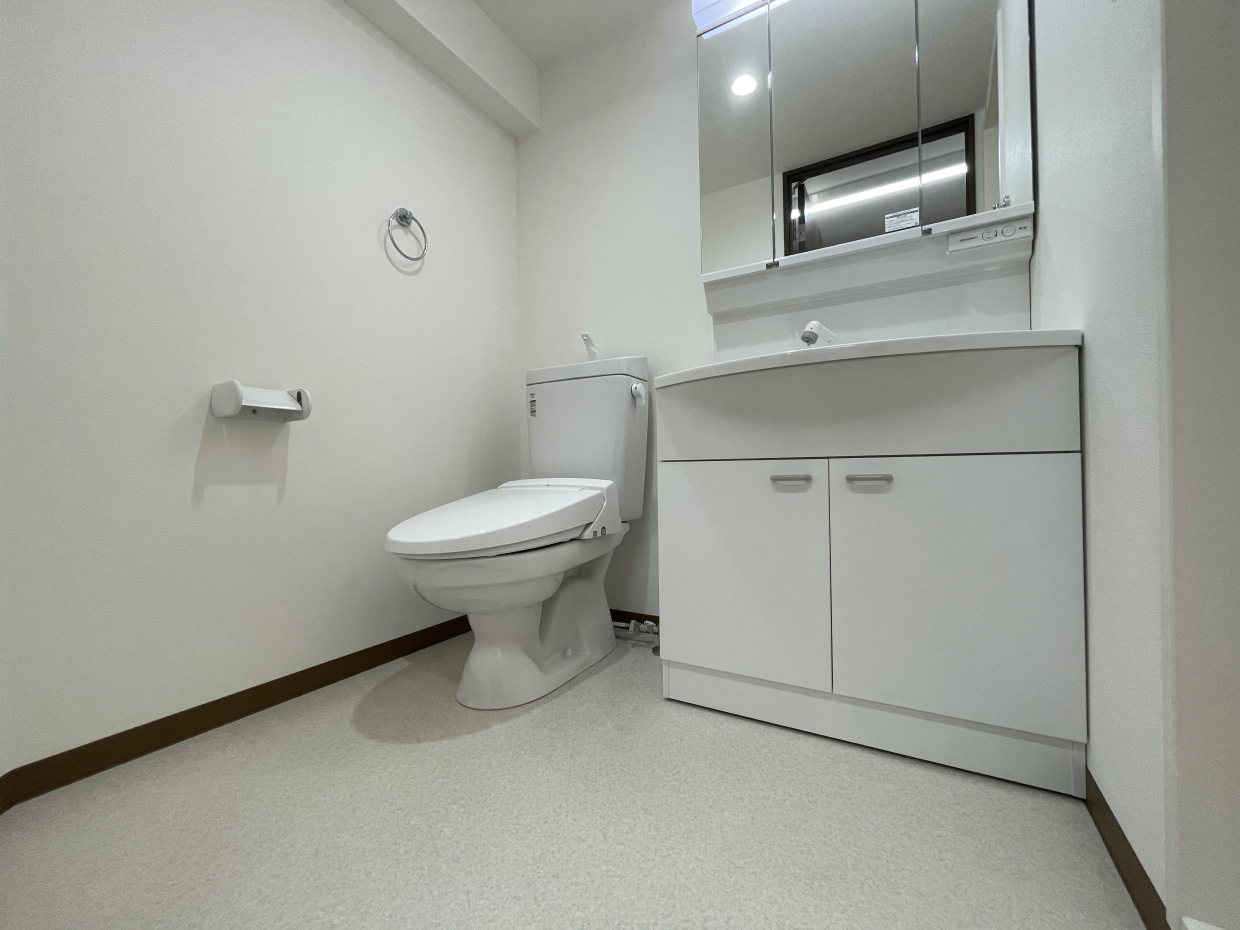 お手洗いと独立洗面台は同室にあります