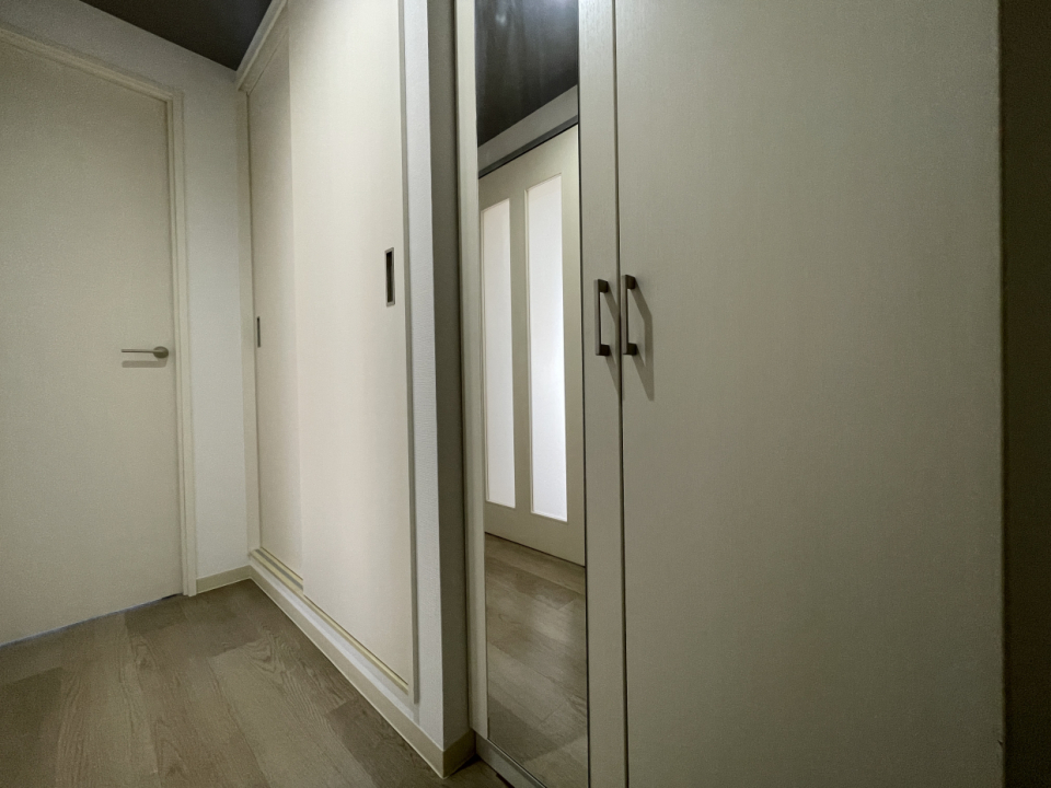 姿見付きのシューズボックス