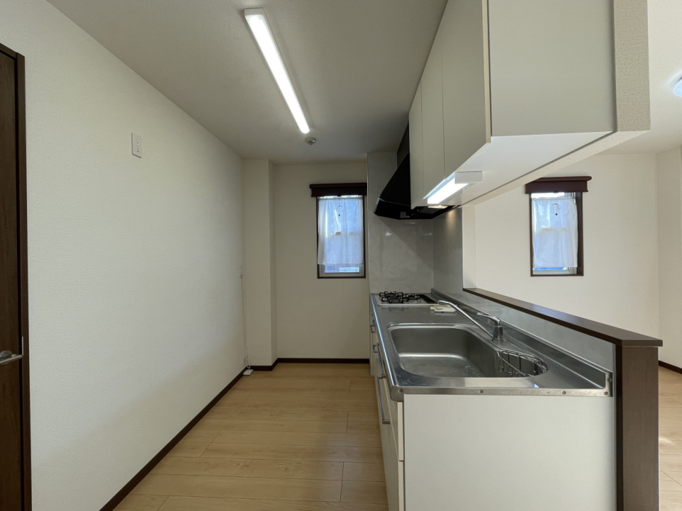 キッチン背面はこんな感じ。要採寸です