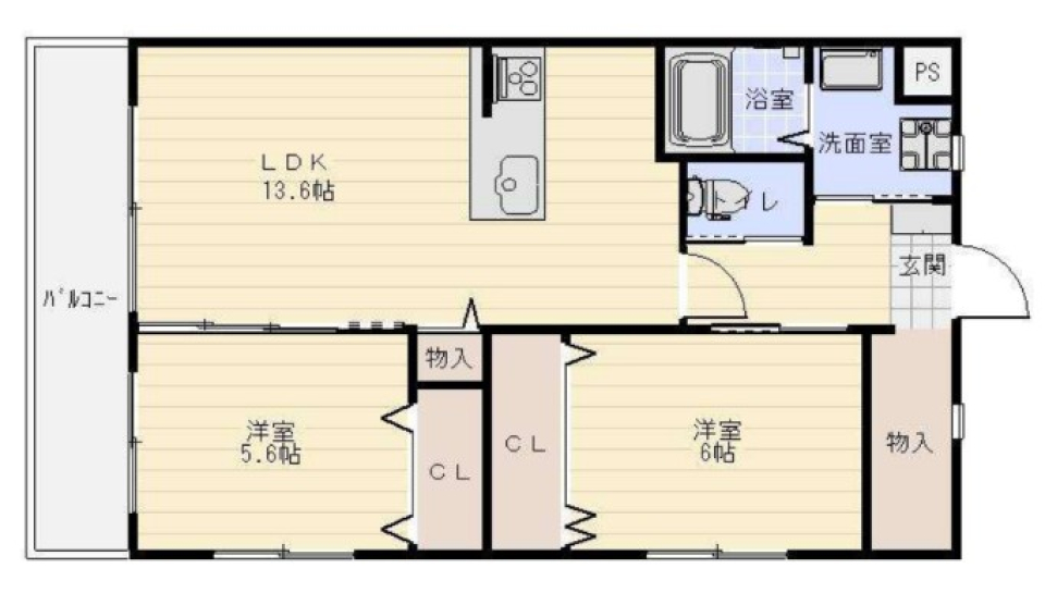 毎日がおうちカフェ気分の間取り図