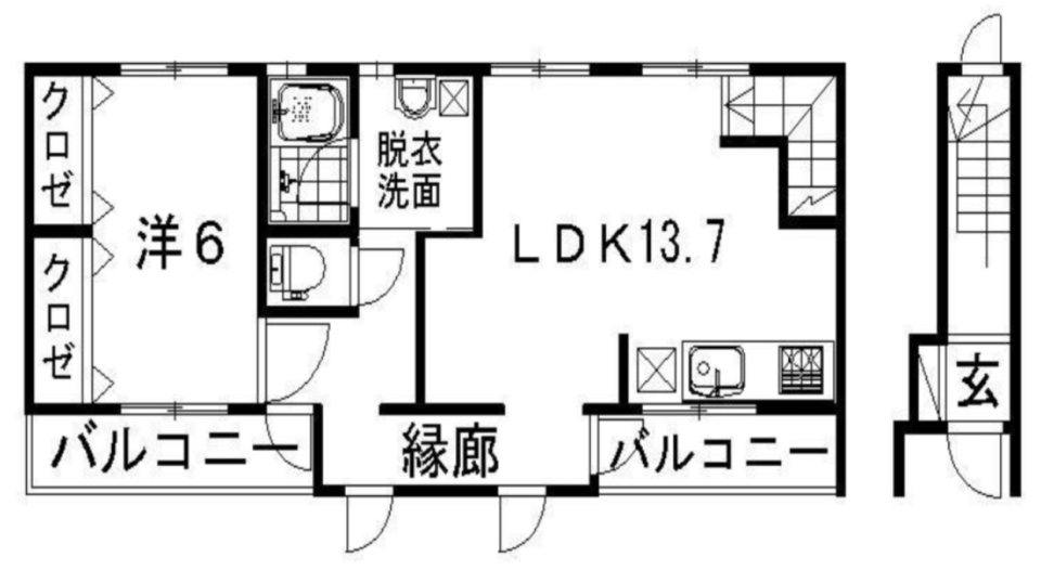 型にはまりたくない［ペット可］の間取り図